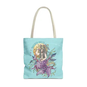 Mother Ocean Mint Tote Bag