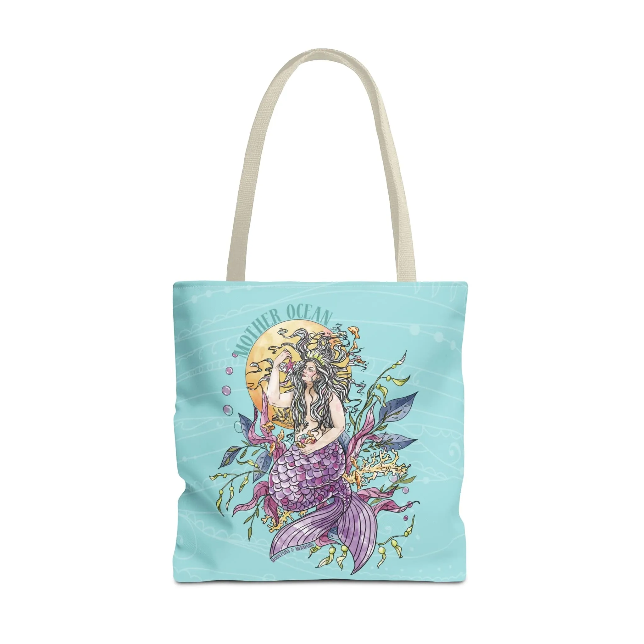 Mother Ocean Mint Tote Bag