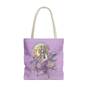 Mother Ocean Purple Tote Bag