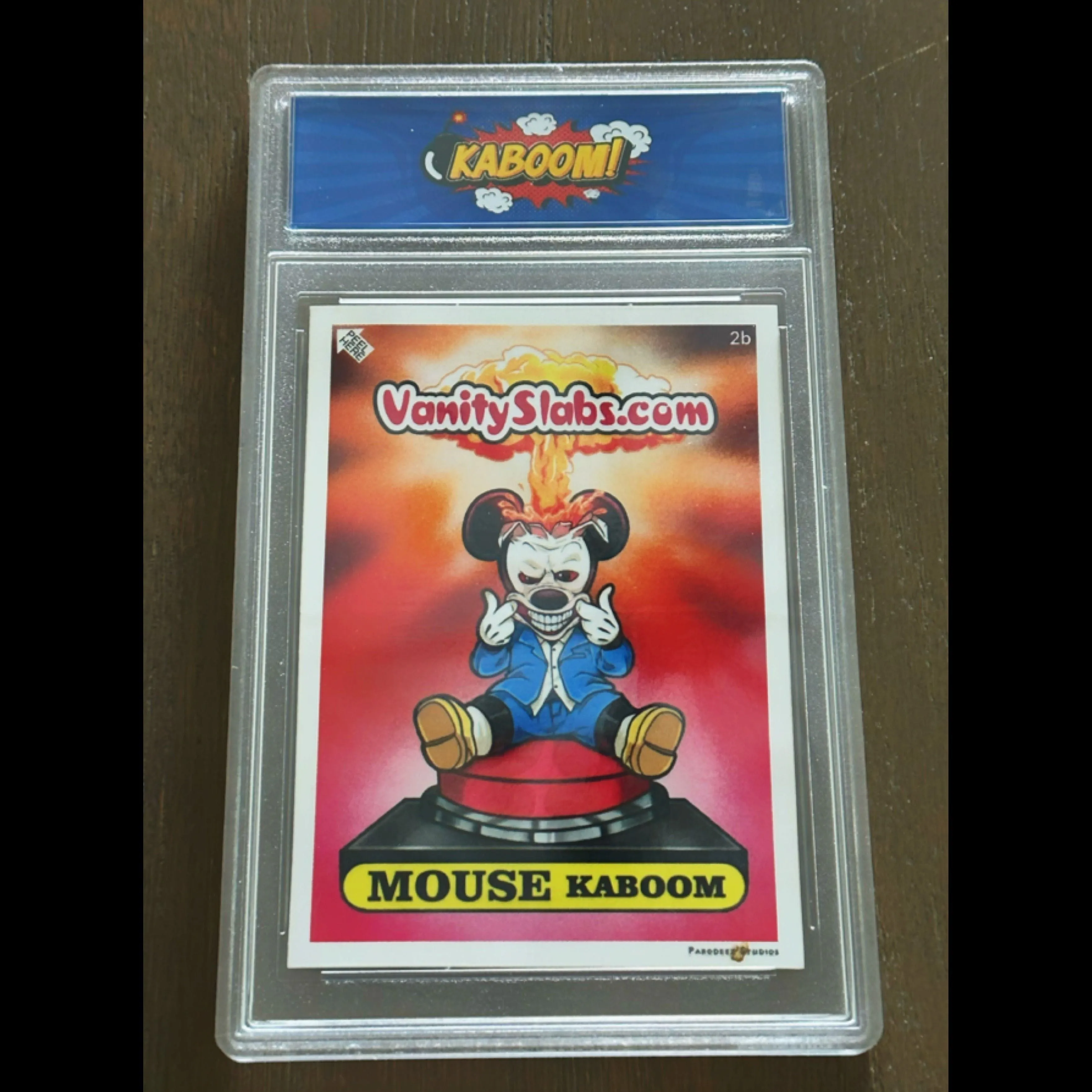 Mouse Kaboom Limited Edition Collector’s Sticker Card in Vanity Slab Holder