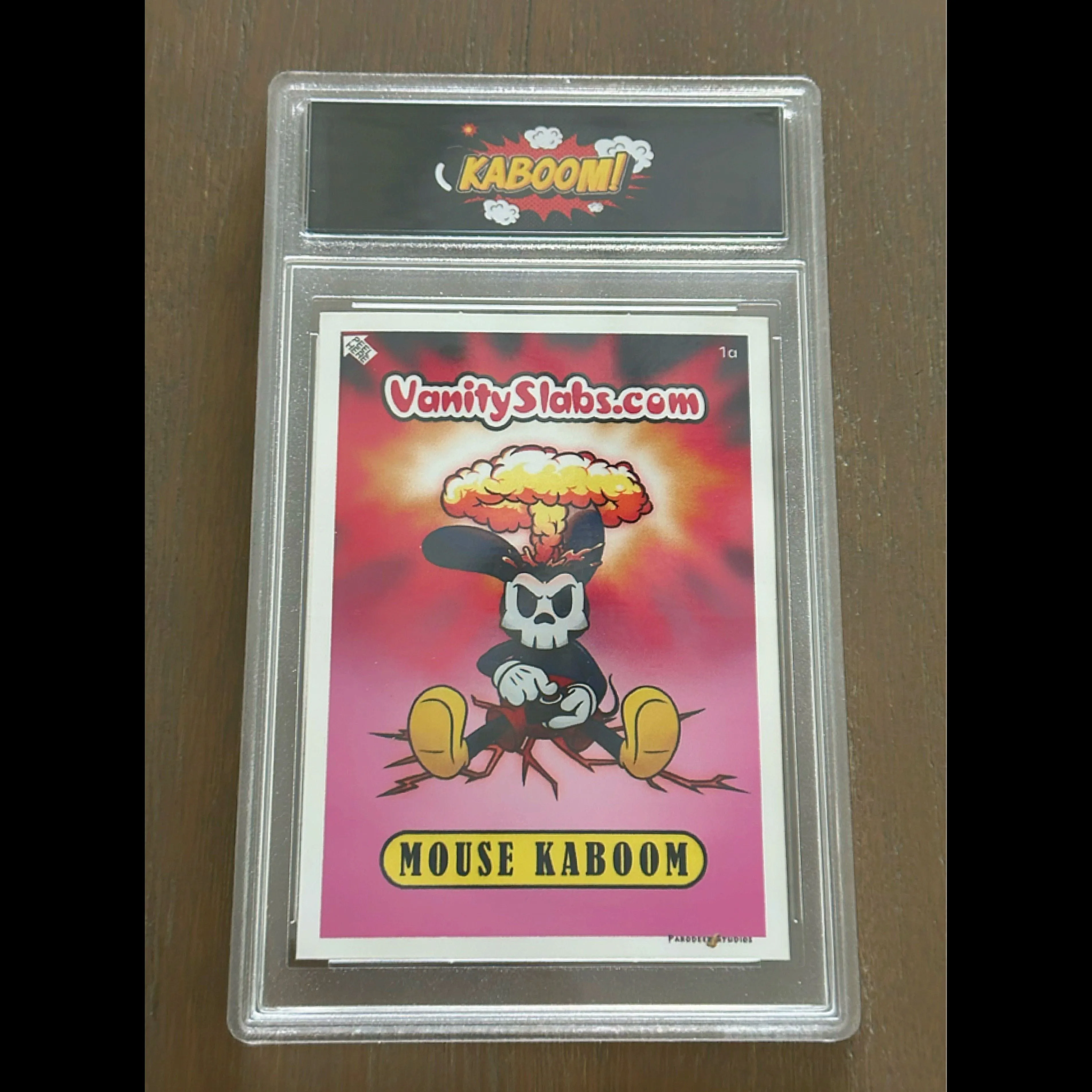 Mouse Kaboom Limited Edition Collector’s Sticker Card in Vanity Slab Holder