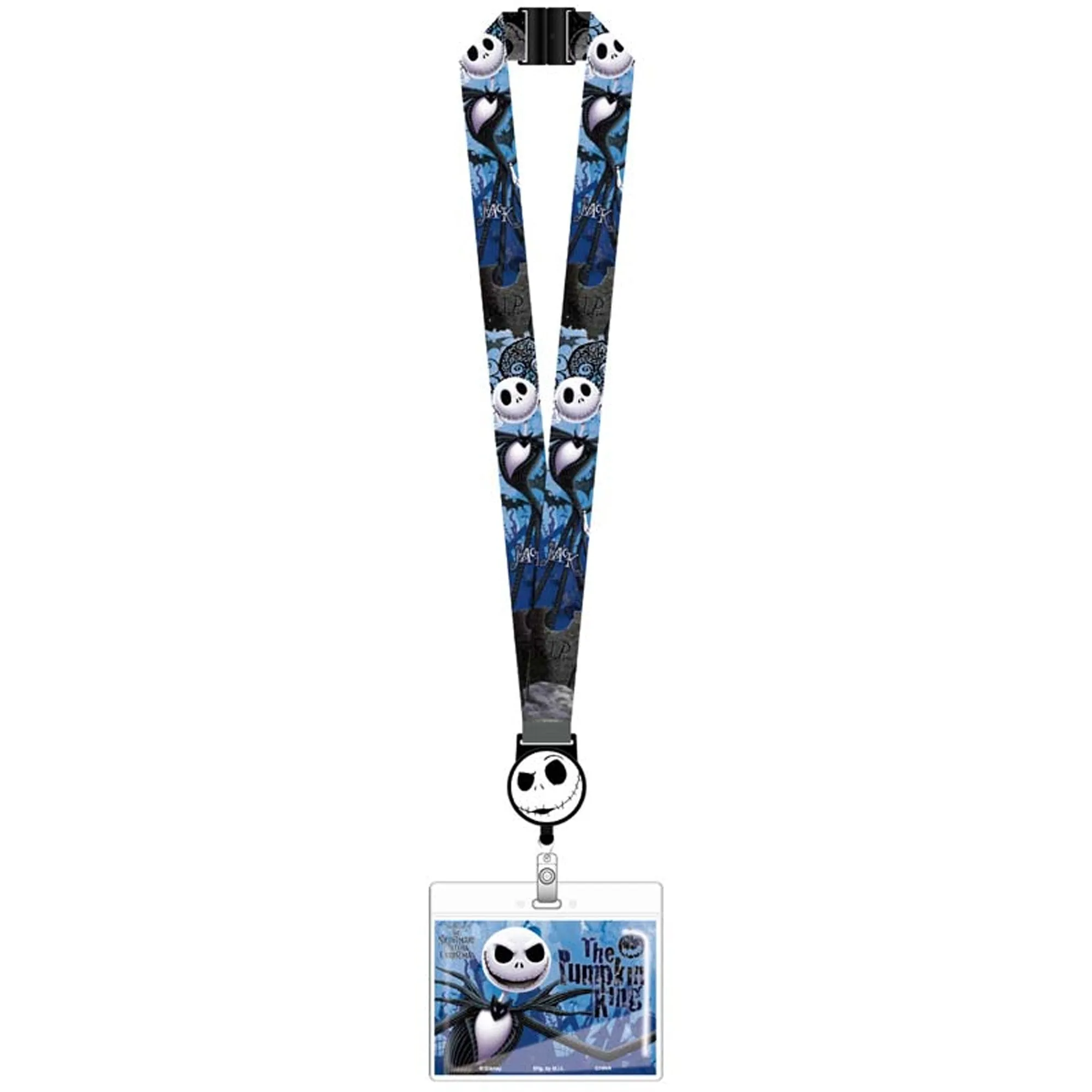 Nightmare Before Christmas Jack Skellington Lanyard with Retractable Card Holder