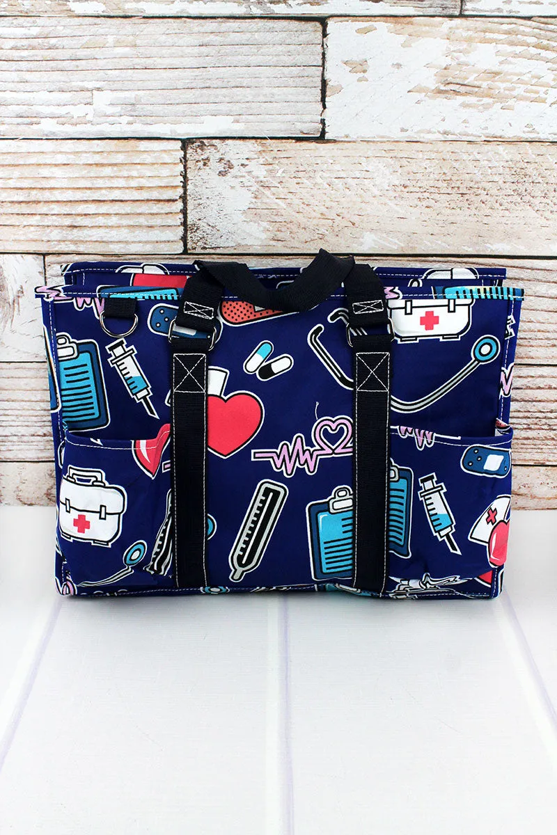 Nurse Love Utility Tote with Navy Trim