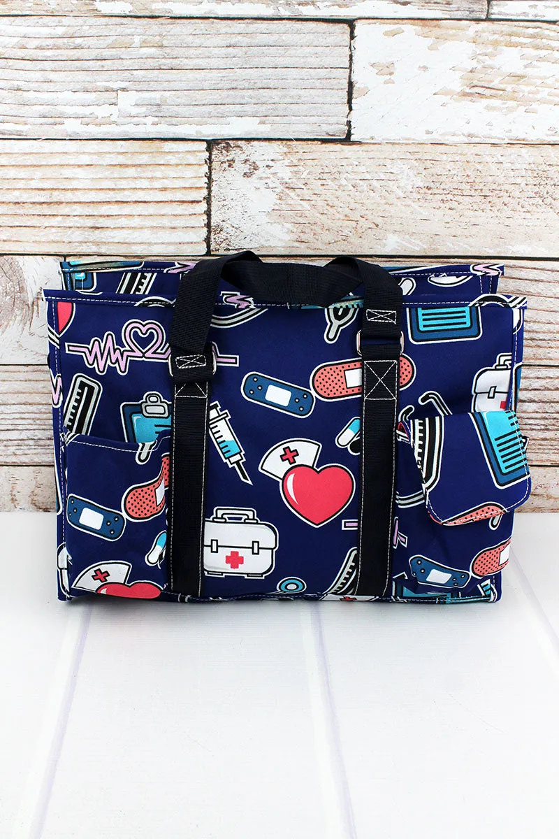 Nurse Love Utility Tote with Navy Trim