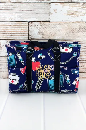 Nurse Love Utility Tote with Navy Trim