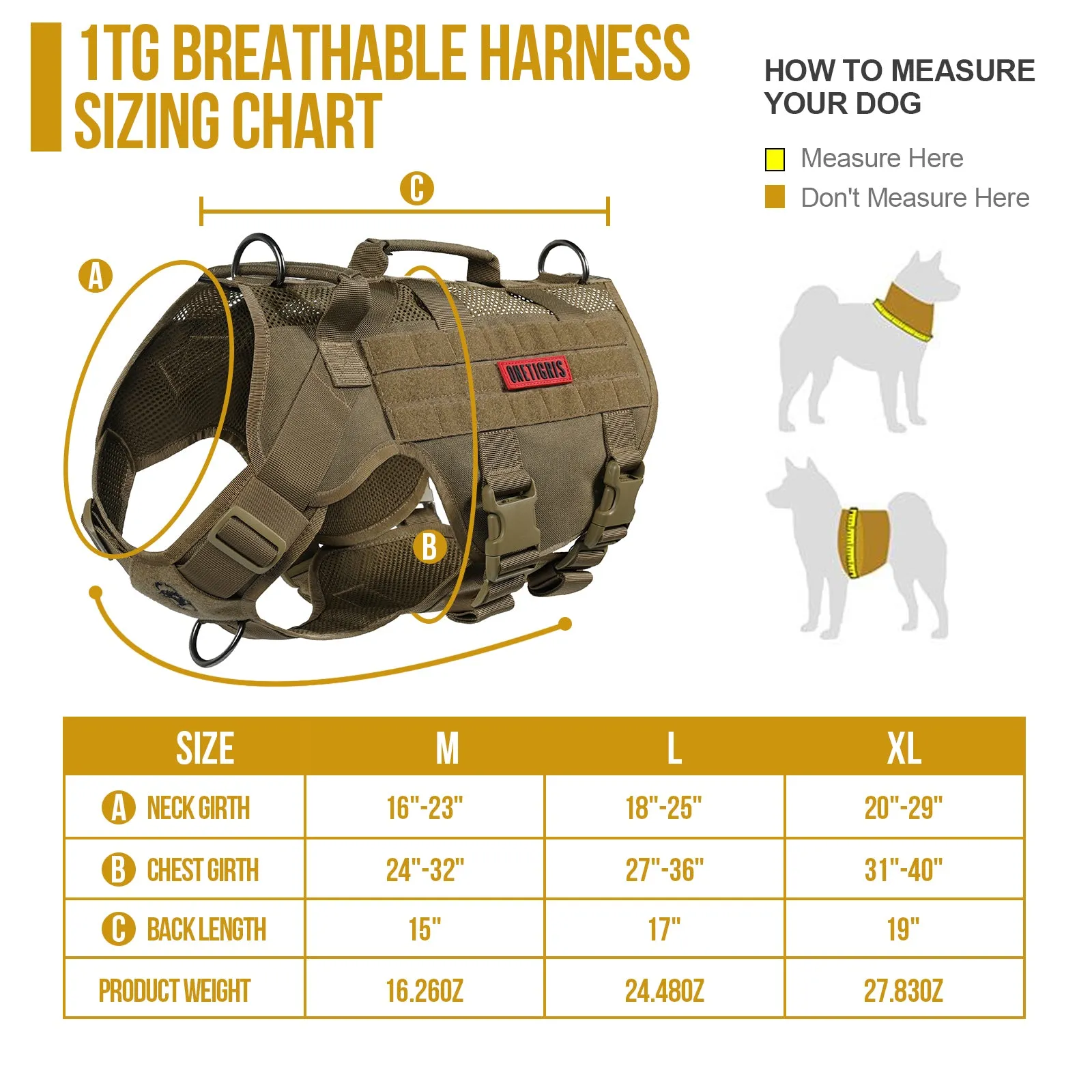 ONETIGRIS AIRE Mesh Dog Harness