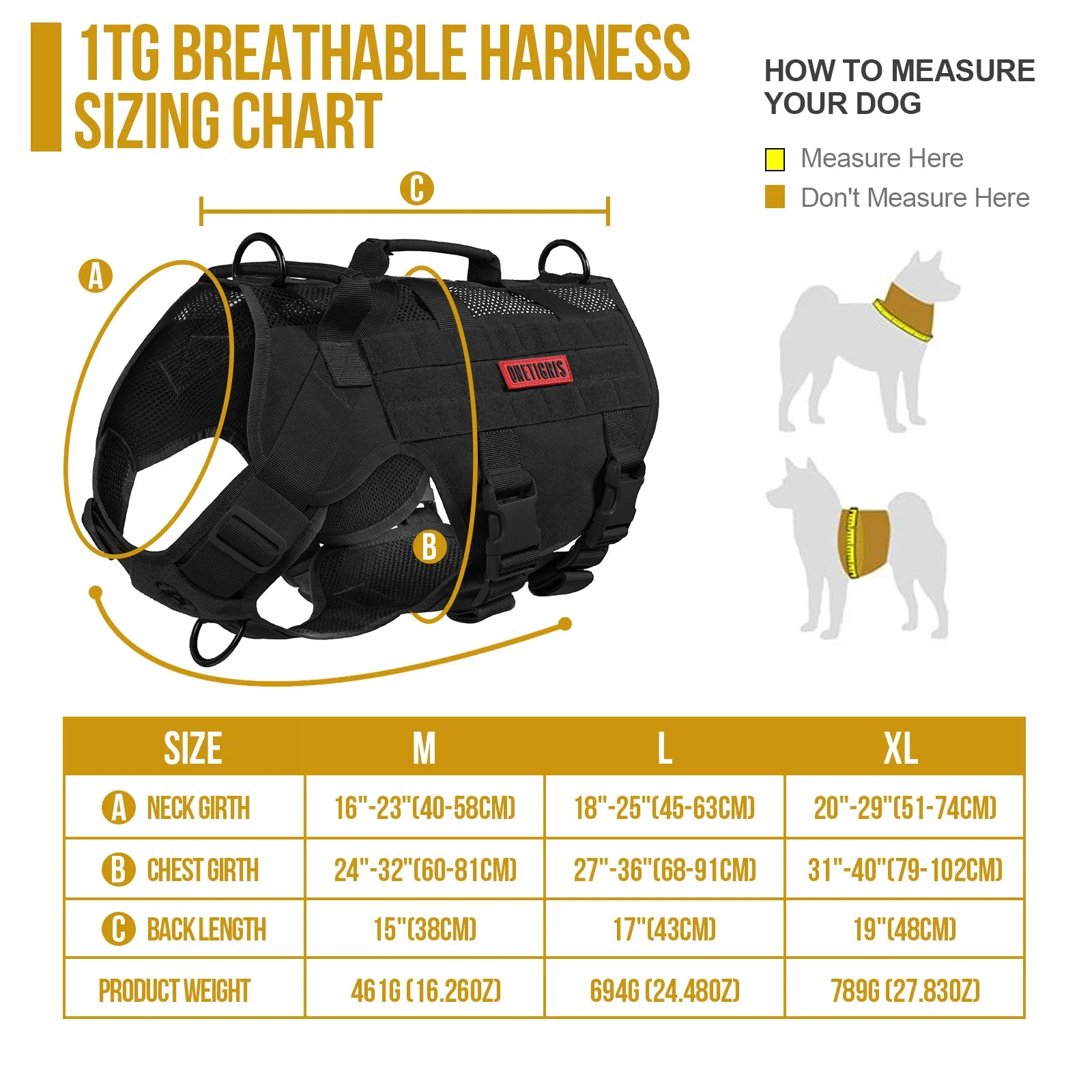 ONETIGRIS AIRE Mesh Dog Harness