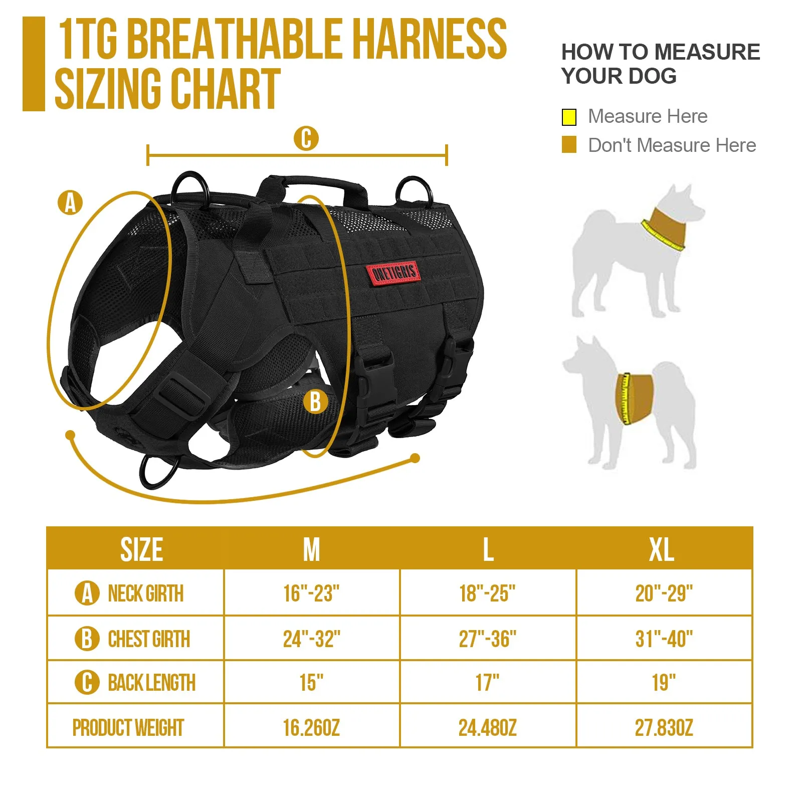 ONETIGRIS AIRE Mesh Dog Harness