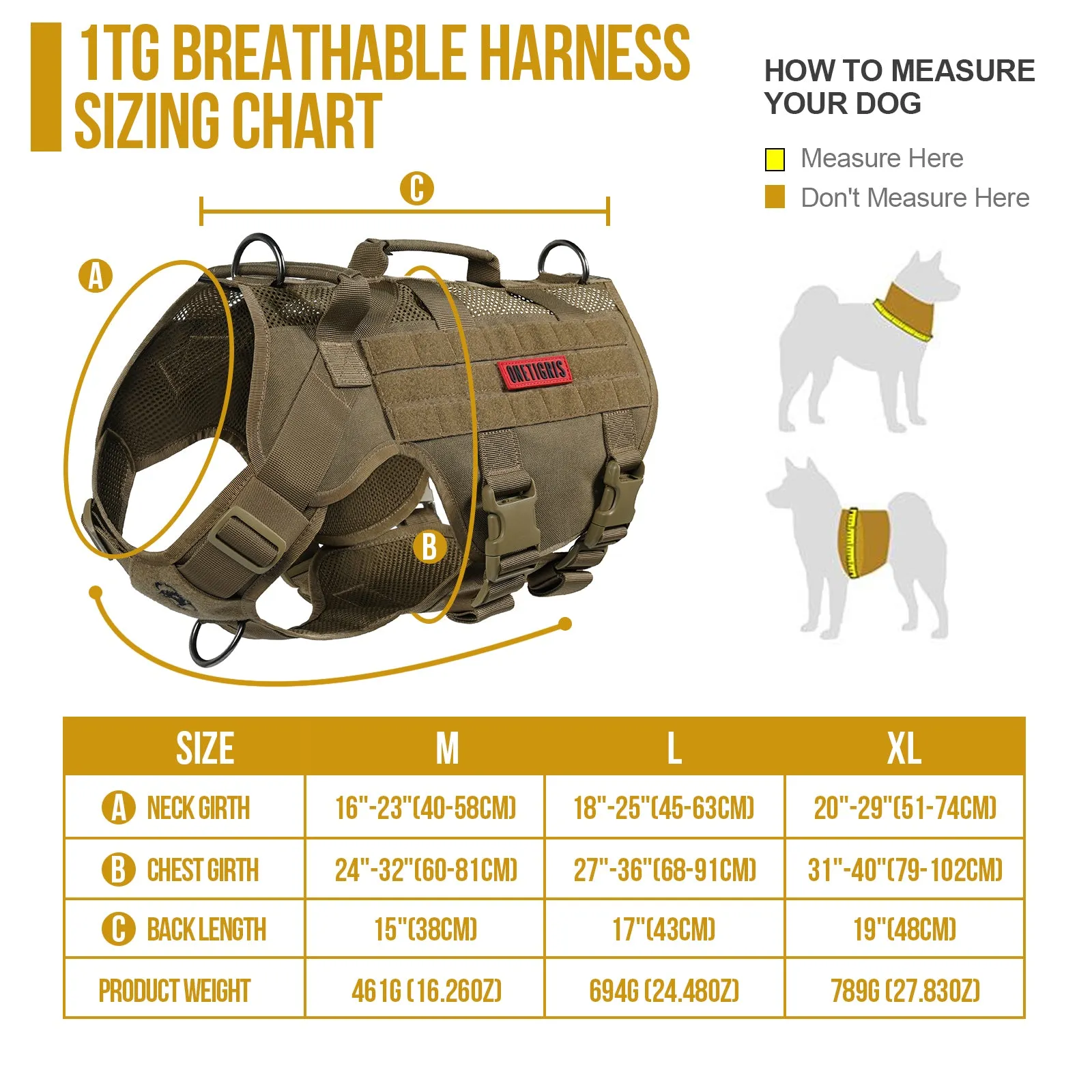 ONETIGRIS AIRE Mesh Dog Harness