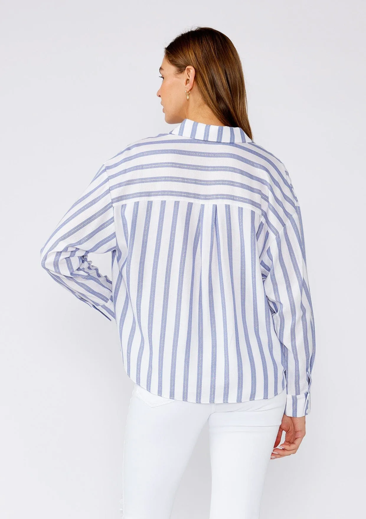 Palmer Knot Front Striped Shirt