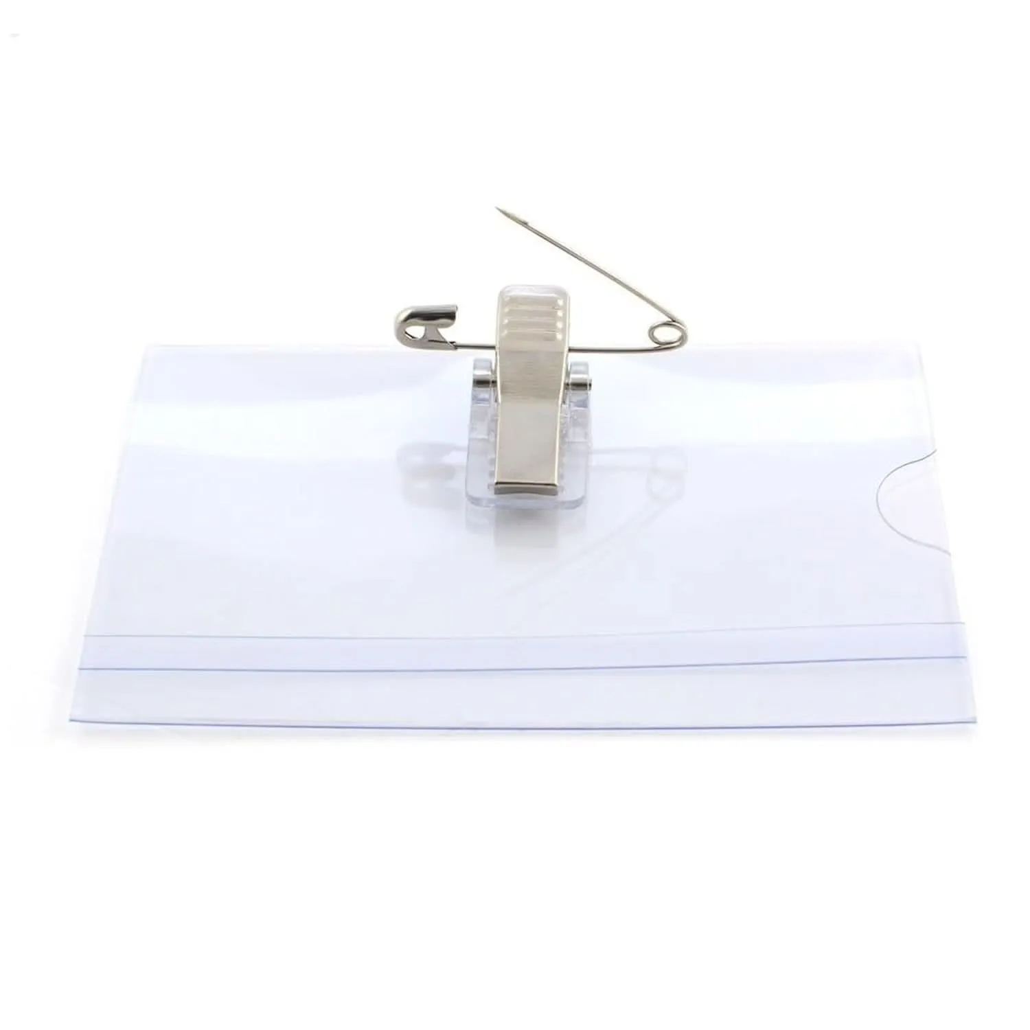 Plastic ID Cardholders with Pin & Clip – 90x60mm (50 Pcs Set)