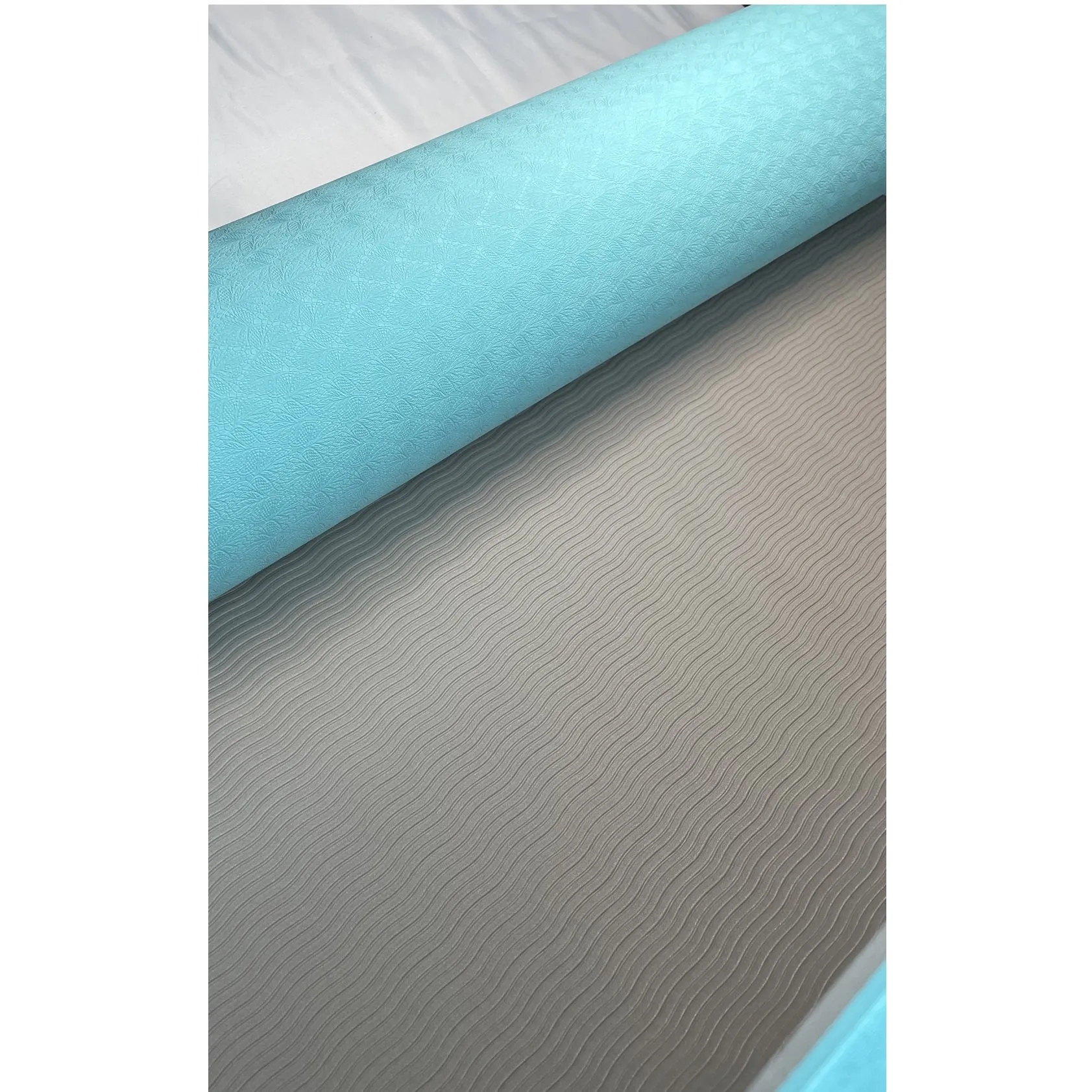 Professional Level Yoga / Pilates Mat - Aqua / Grey