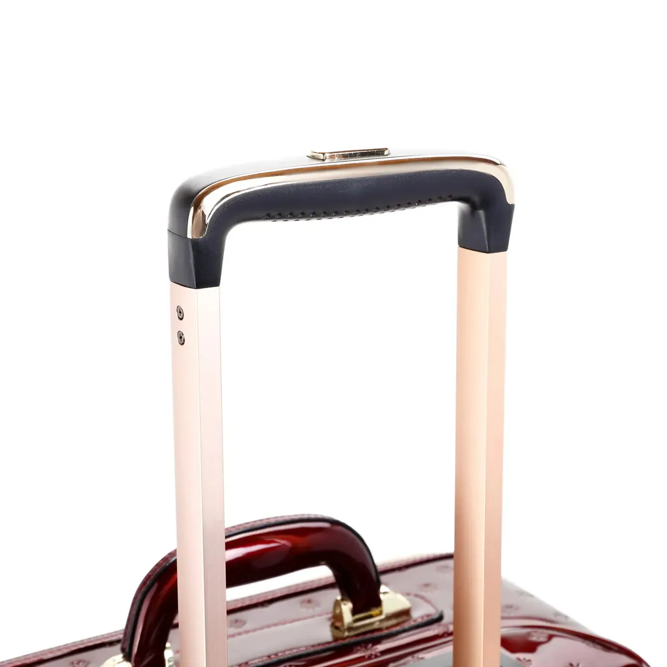 Queen's Crown Vegan Leather 3 Pcs. Luggage Spinner Wheels [KAL-3pcs/Set]