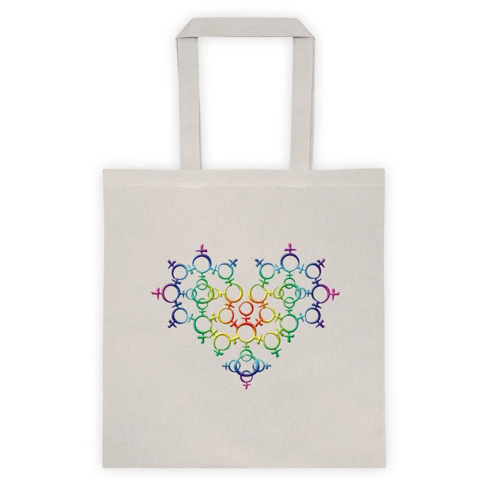 Rainbow Venus Pride Heart Two Sided Tote Bag