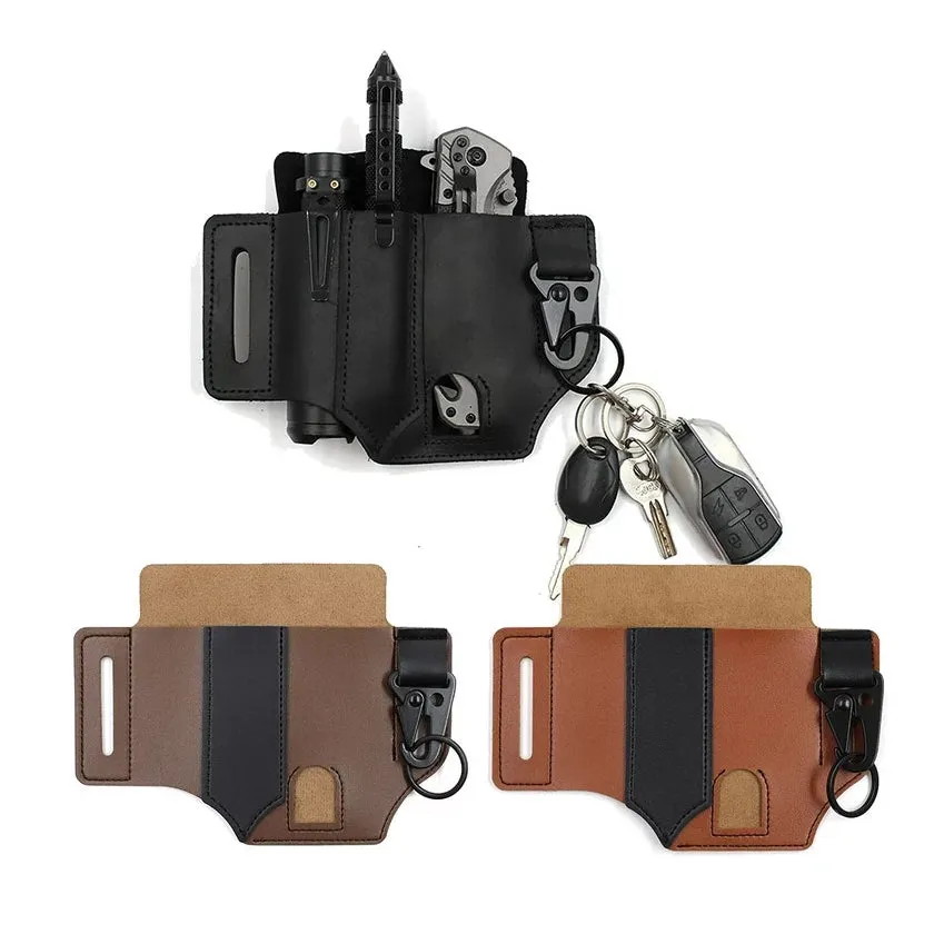 RECON GS2 EDC Leather Tool, Multi Function Utility Holster