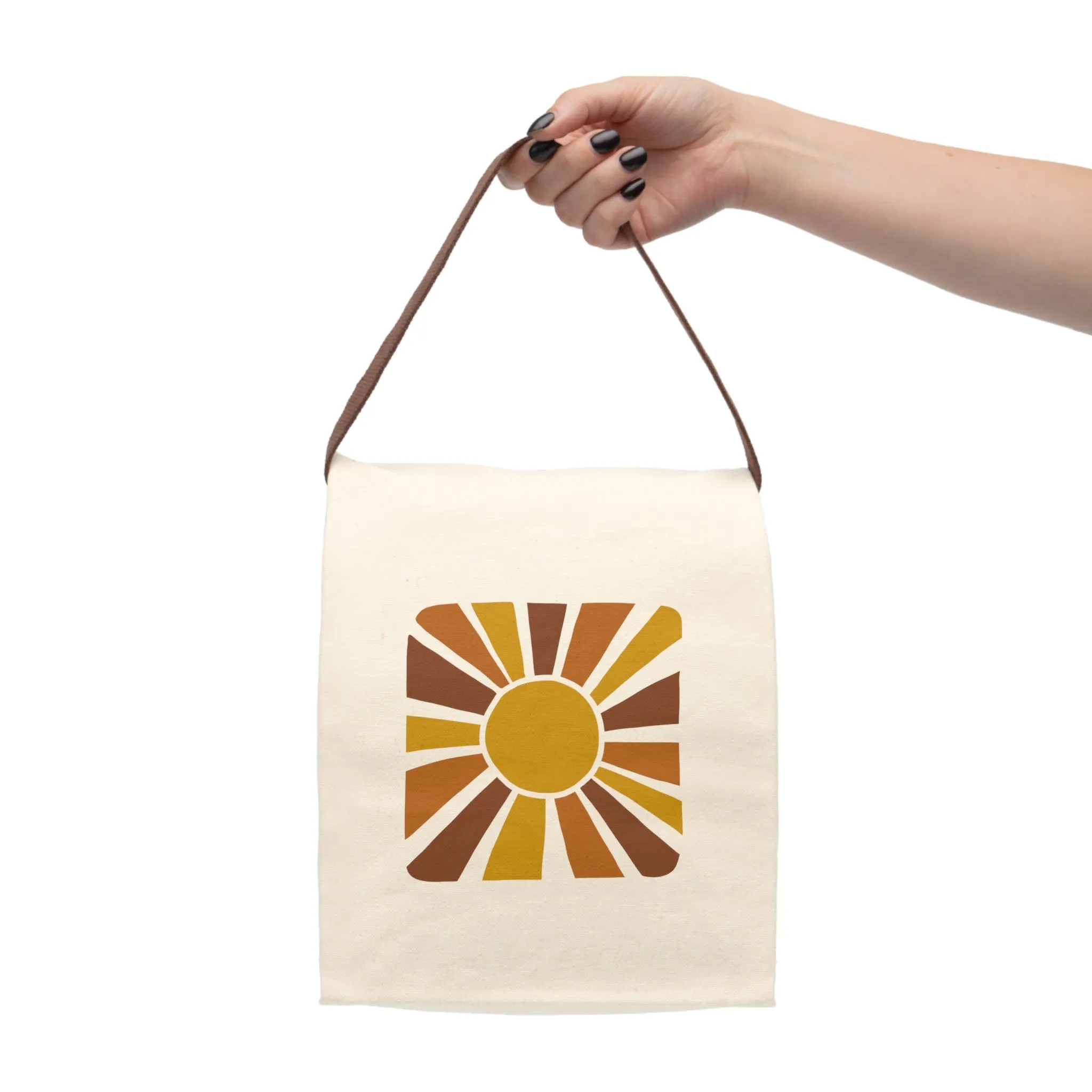 Retro Sunshine Canvas Lunch Bag