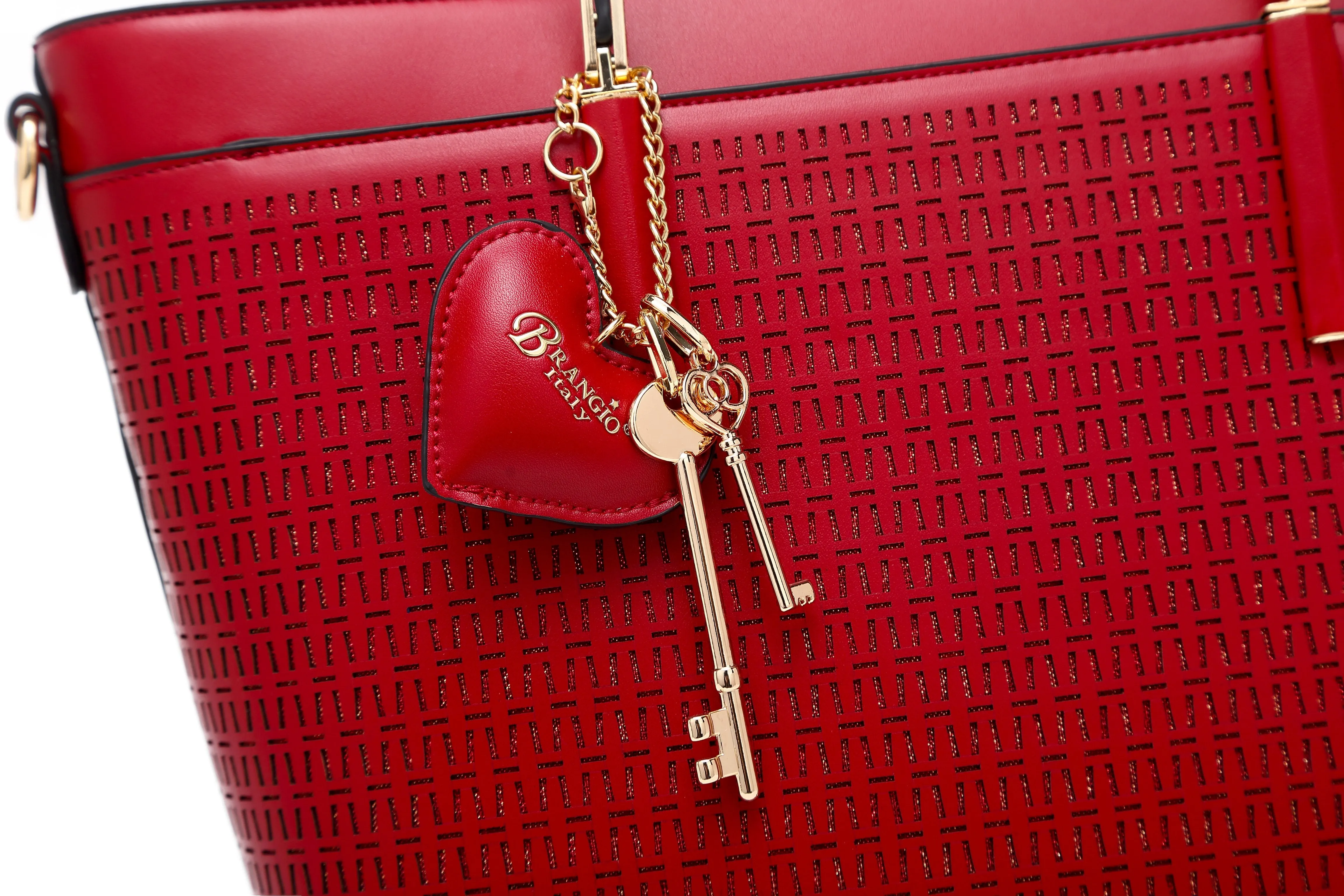 Sacred Love Wings Vegan Leather Unique Bling Handbag [RA8869]