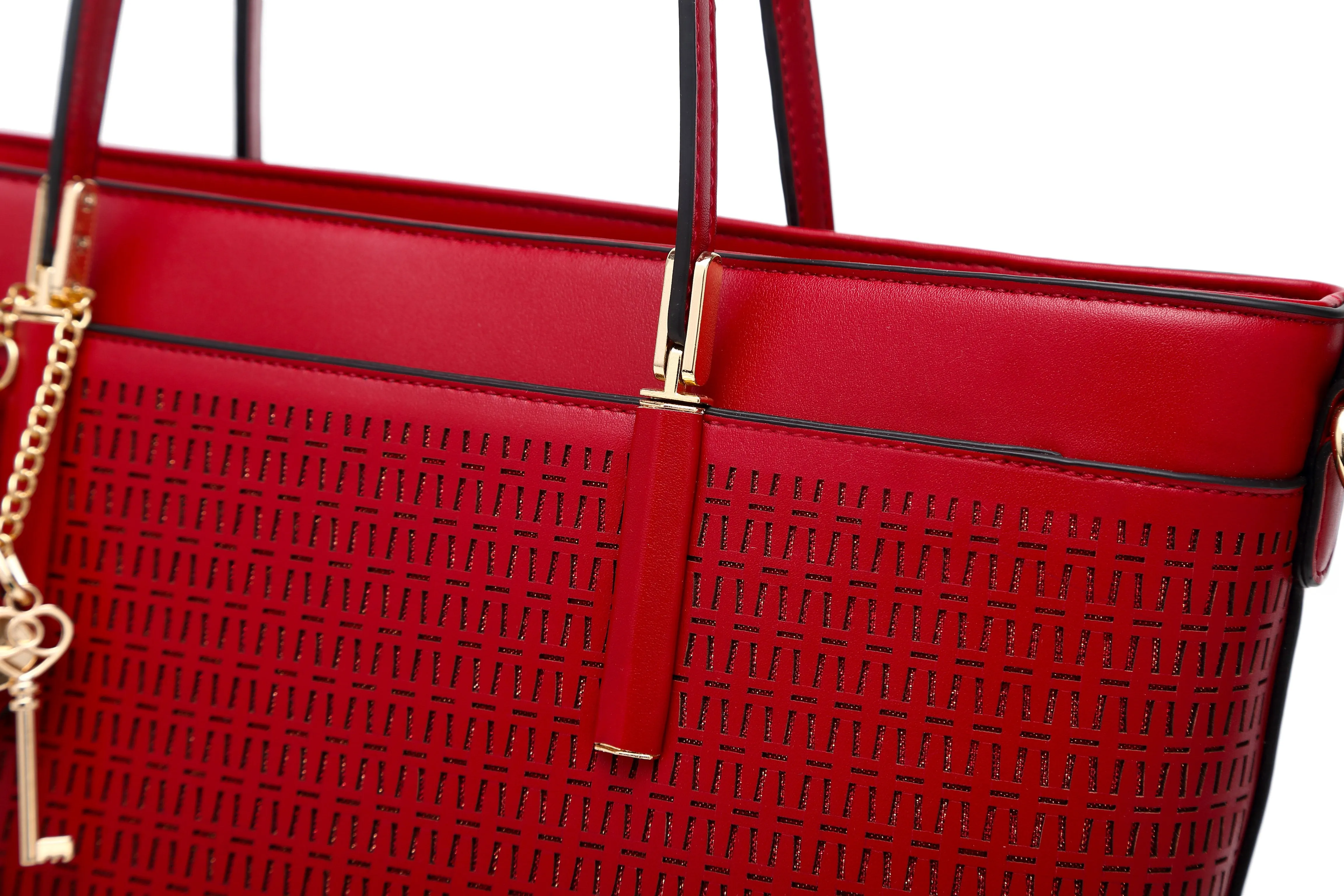 Sacred Love Wings Vegan Leather Unique Bling Handbag [RA8869]