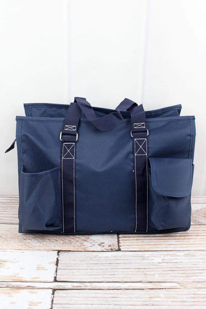 Scrub Life Navy Utility Tote with Navy Trim