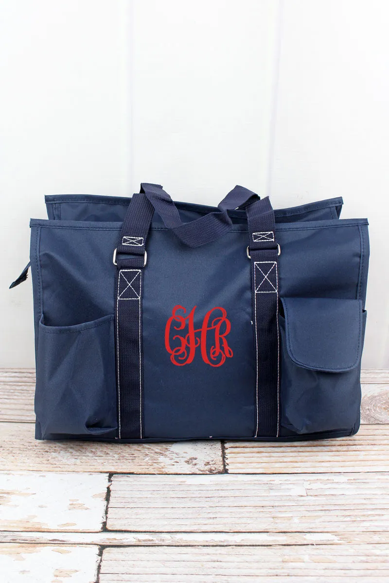 Scrub Life Navy Utility Tote with Navy Trim