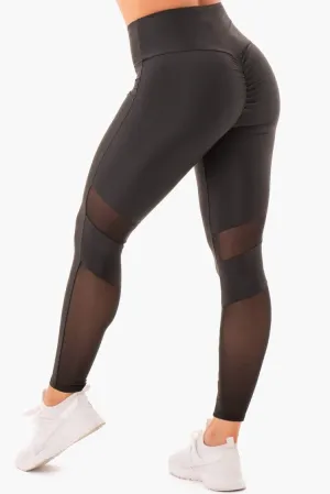 SCRUNCH BUM MESH LEGGINGS Classic Black