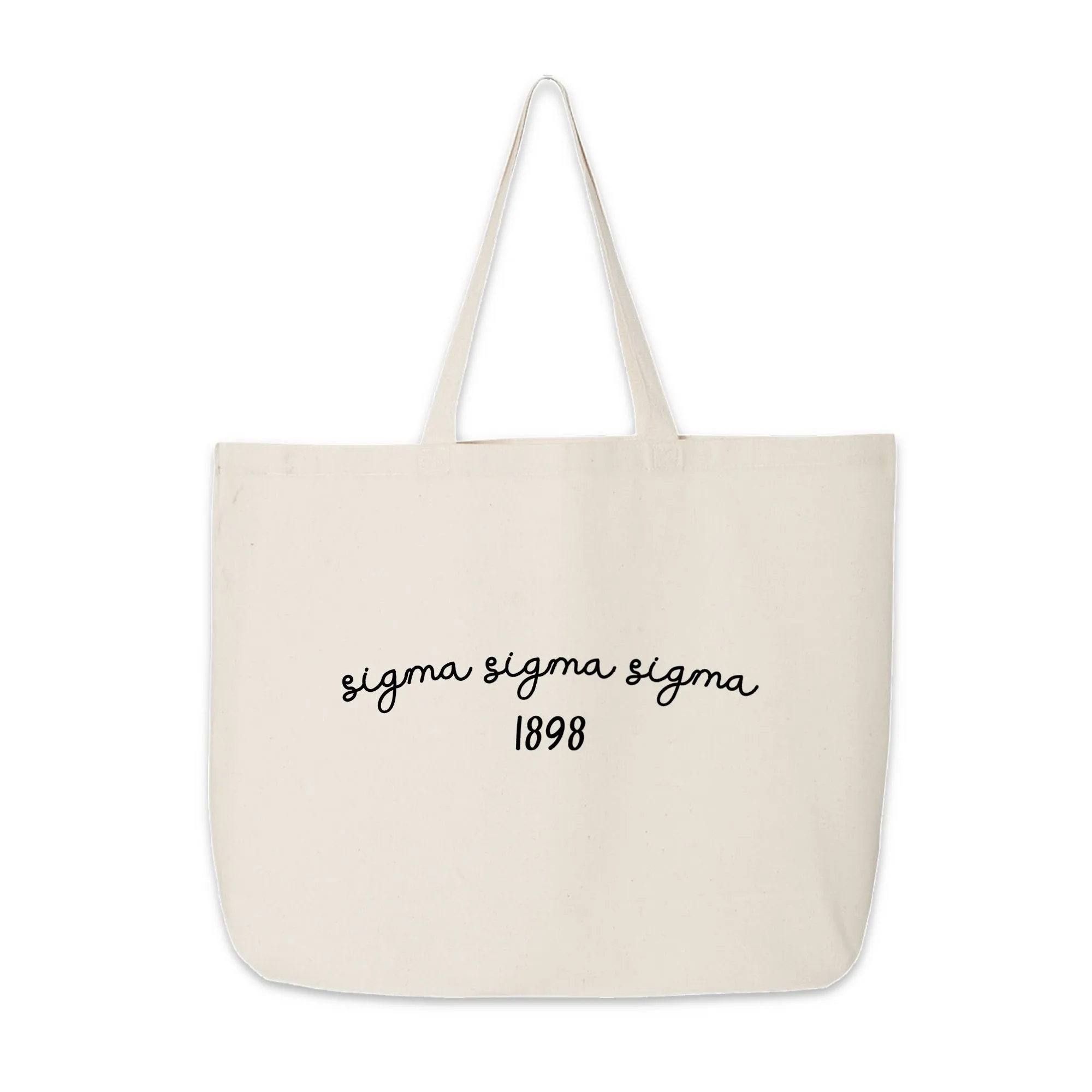 Sigma Sigma Sigma Sorority Name and Founding Date Tote Bag