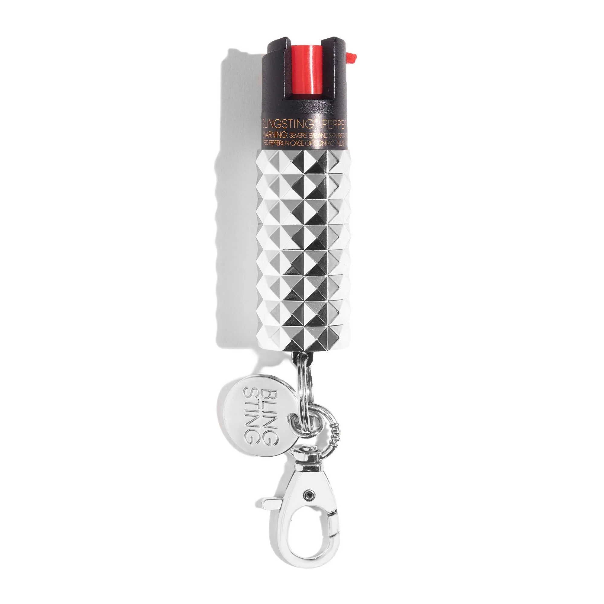 Silver Metallic Studded Pepper Spray