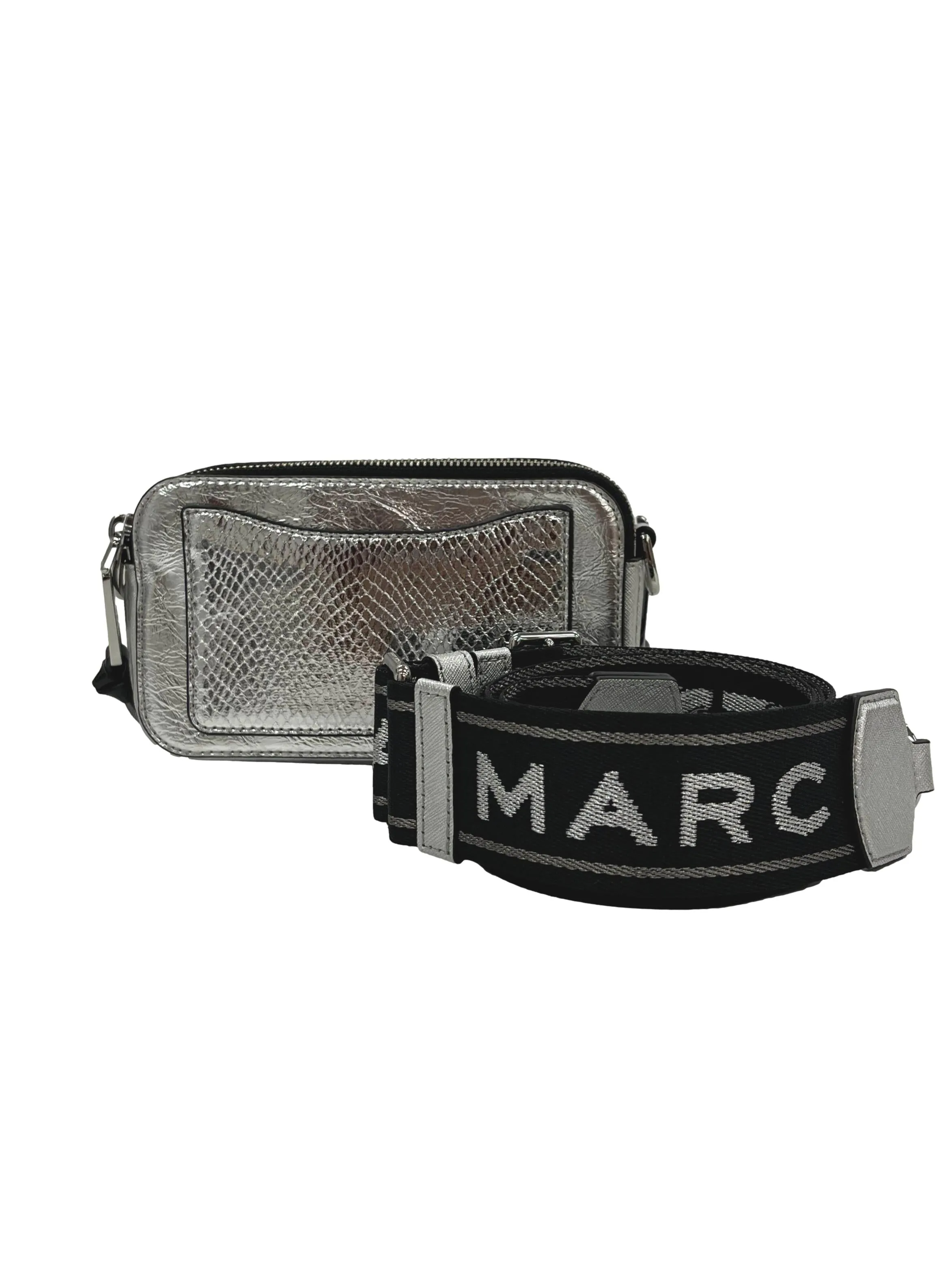 Silver Snapshot Metallic Bag