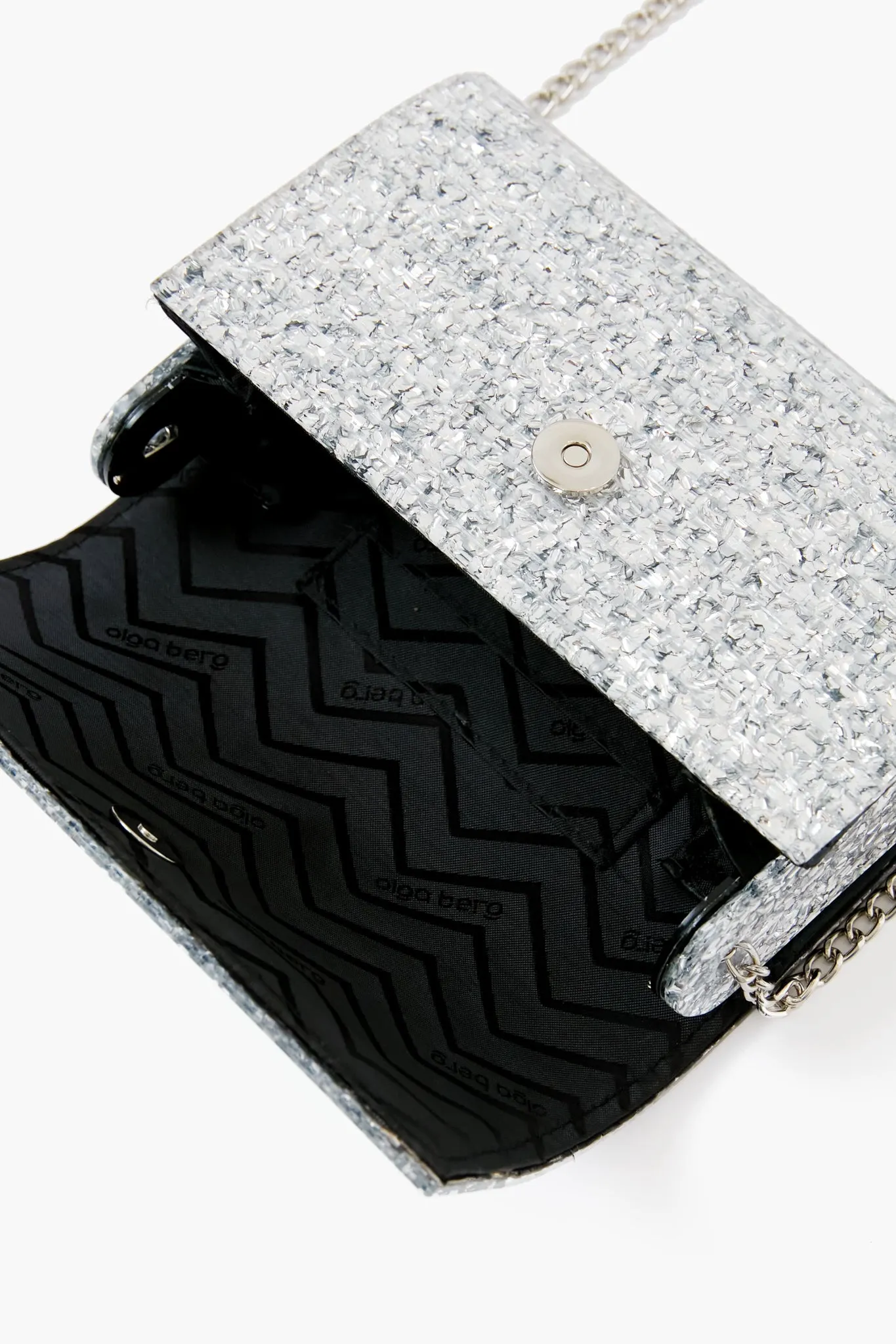 Silver Stacer Acrylic Clutch