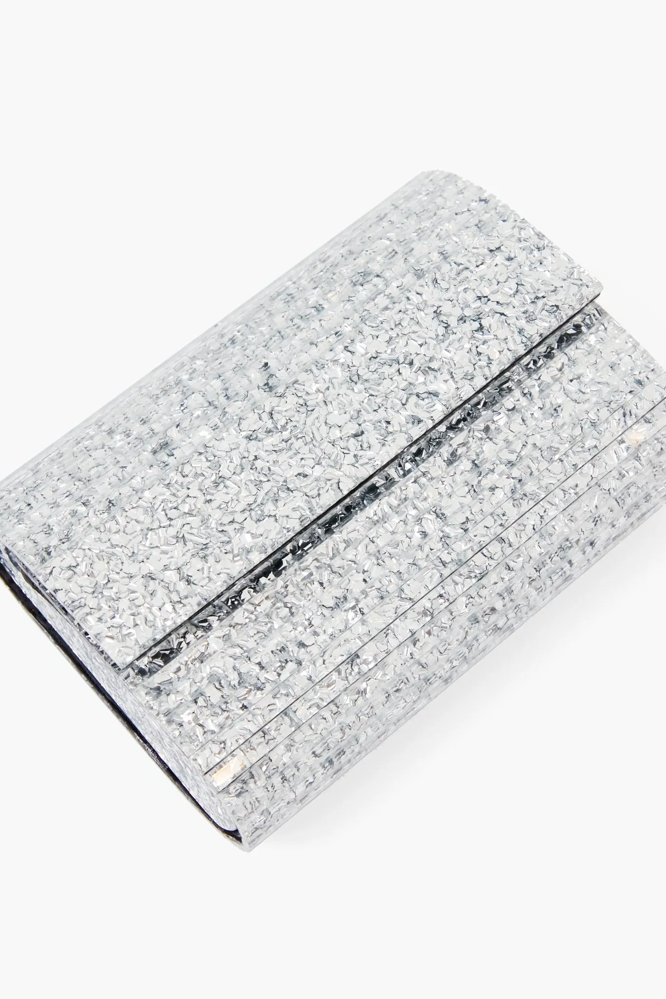 Silver Stacer Acrylic Clutch