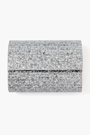Silver Stacer Acrylic Clutch