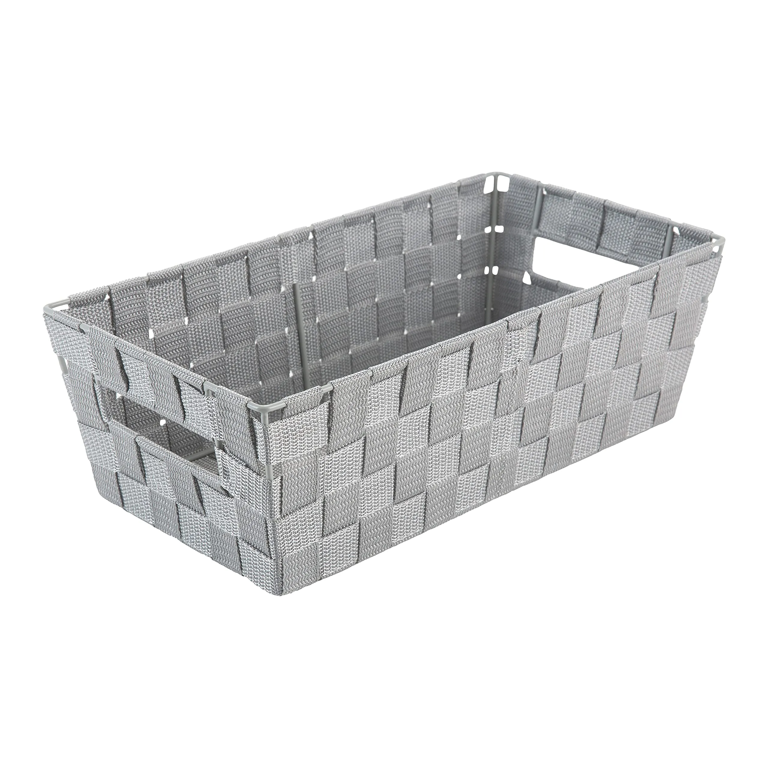Simplify Extra Long Shelf Woven Strap Tote | Decorative Storage Basket