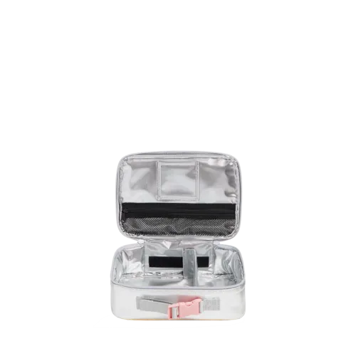 State Bags Rodgers Lunch Box - Pink & Silver Metallic