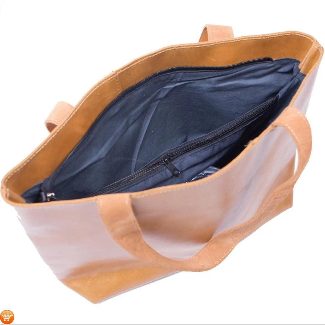 Tan Handcrafted Leather Tote