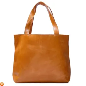 Tan Handcrafted Leather Tote