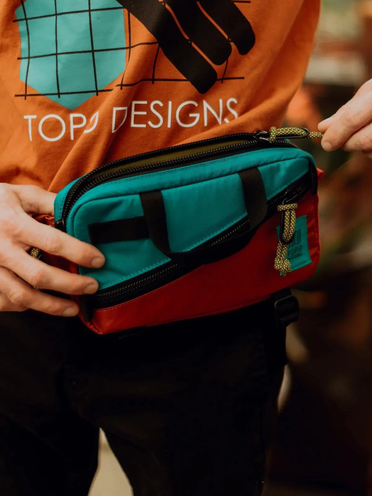 Topo Designs Mini Quick Pack Red Red