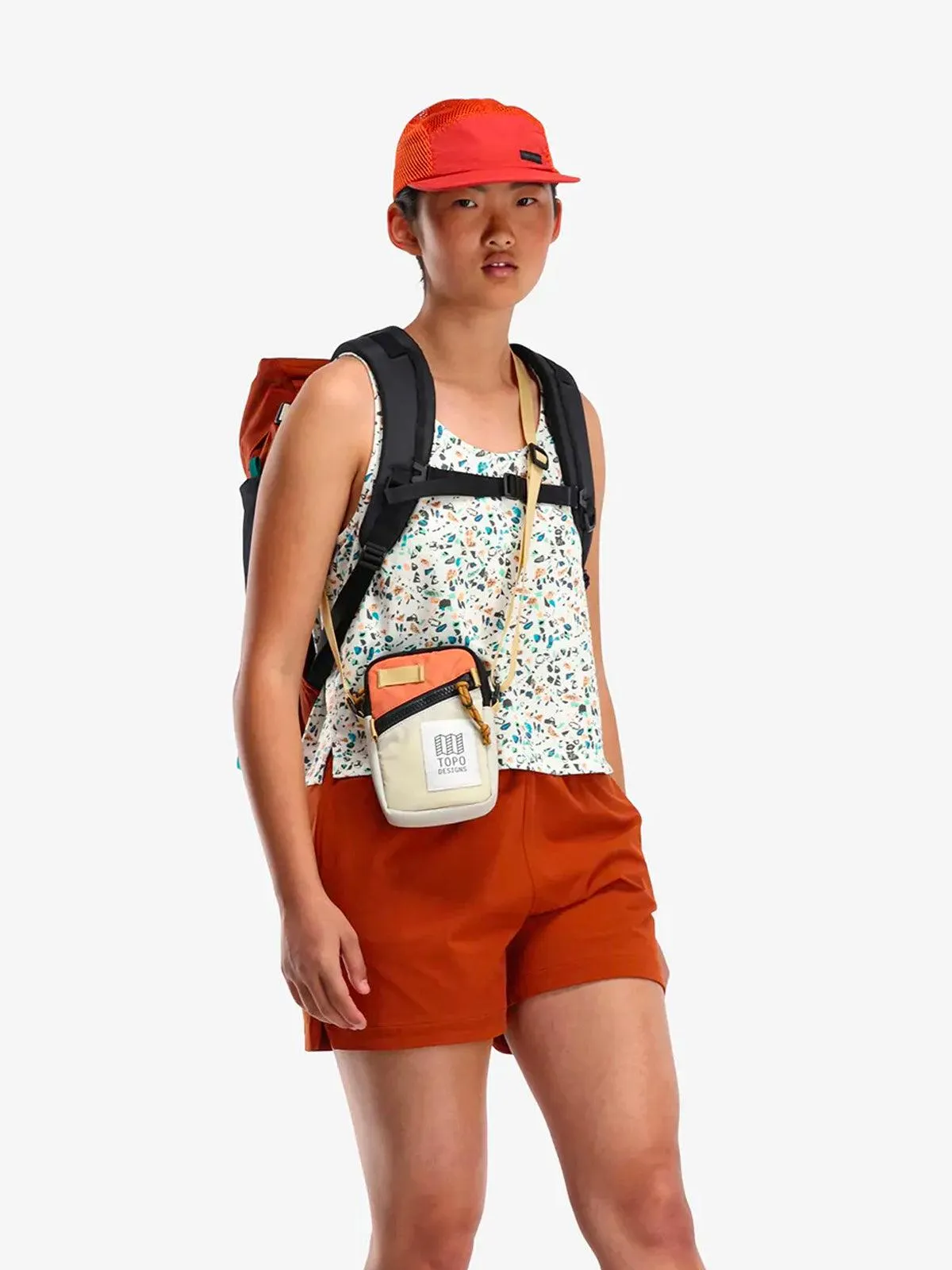 Topo Designs Mini Shoulder Bag Bone White Coral