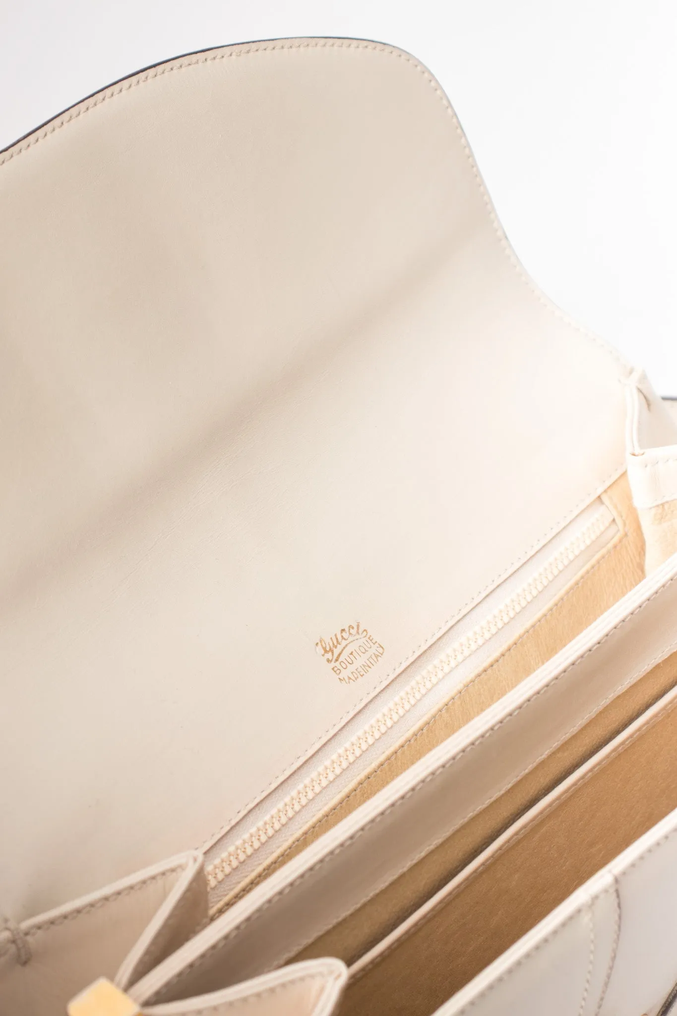 Topstitched Leather Shoulder Bag