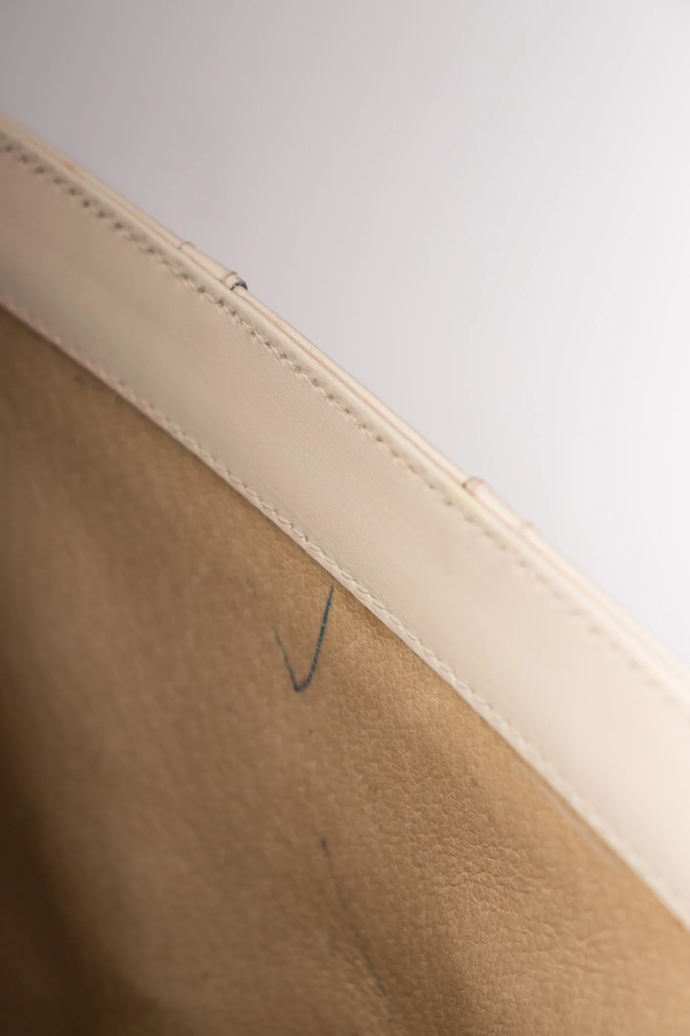 Topstitched Leather Shoulder Bag