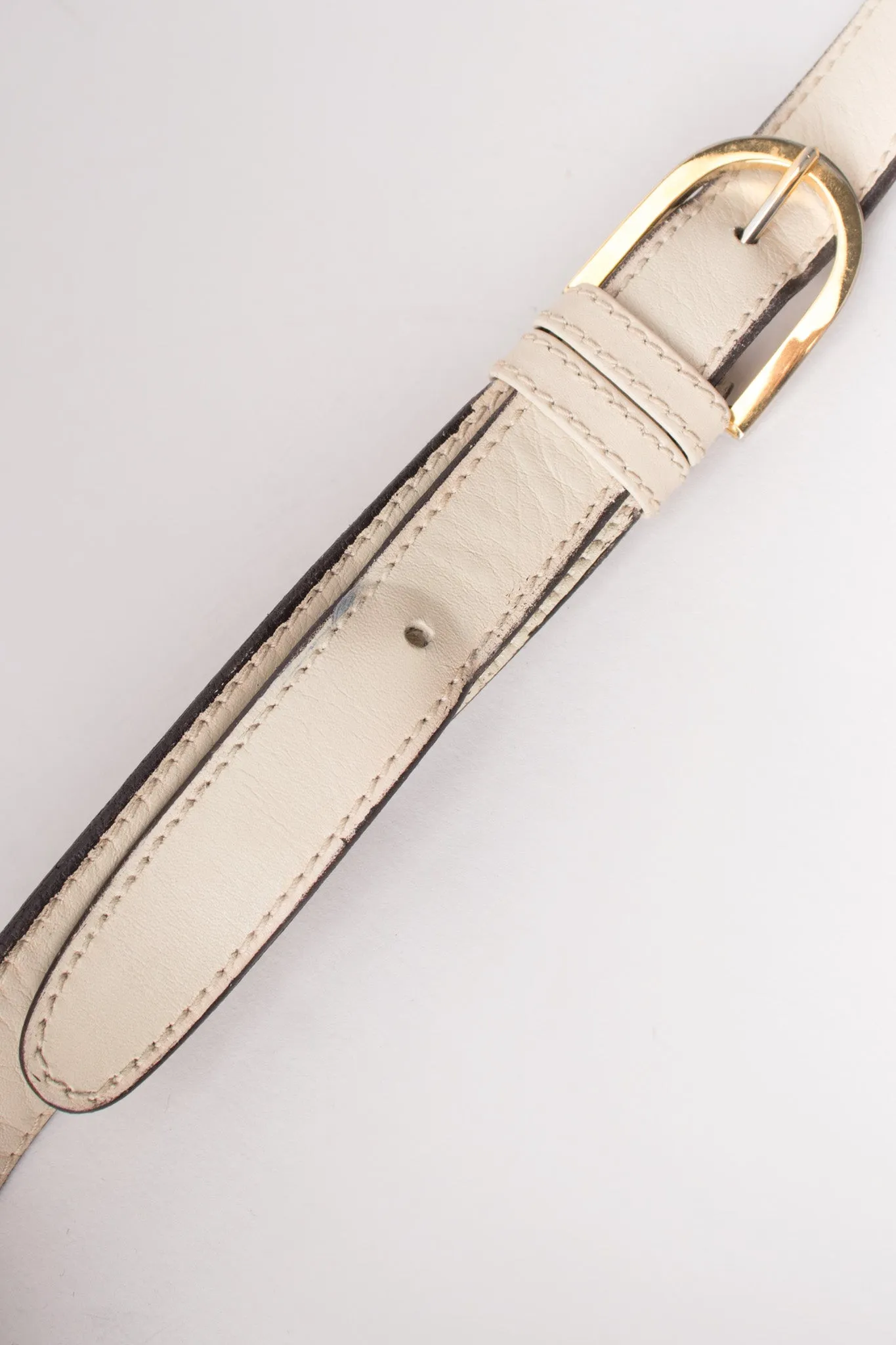 Topstitched Leather Shoulder Bag