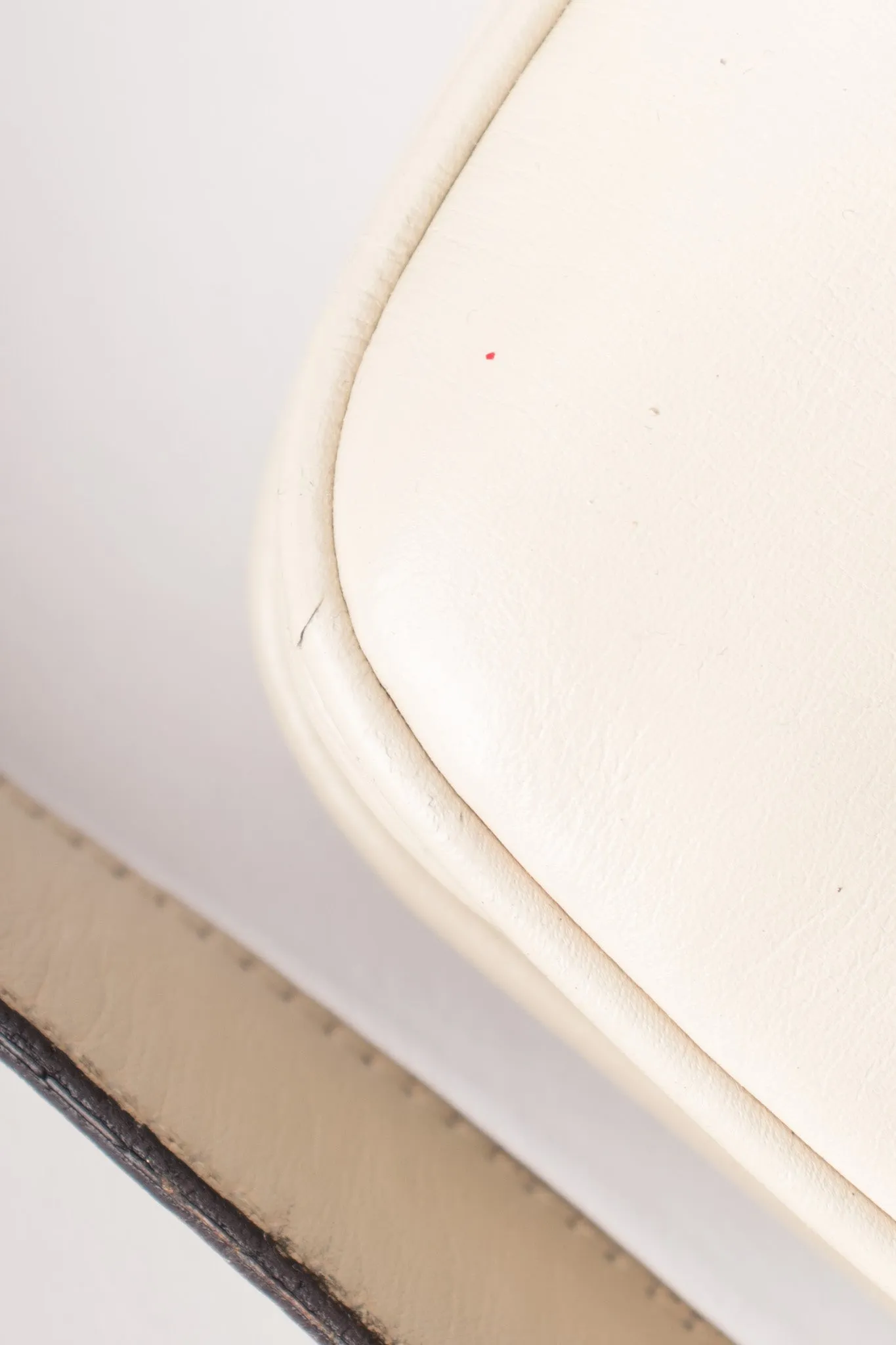 Topstitched Leather Shoulder Bag