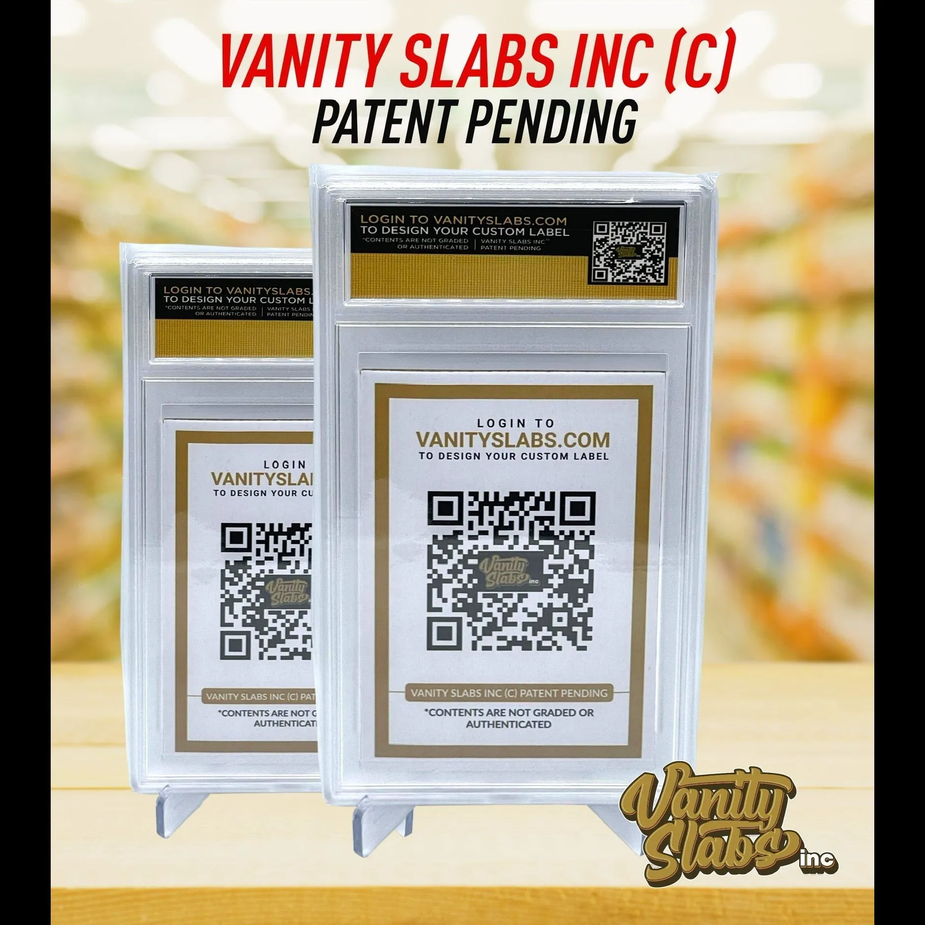 Vanity Slabs Holder 35pt Thickness for Standard Size Trading Cards Plastic Case
