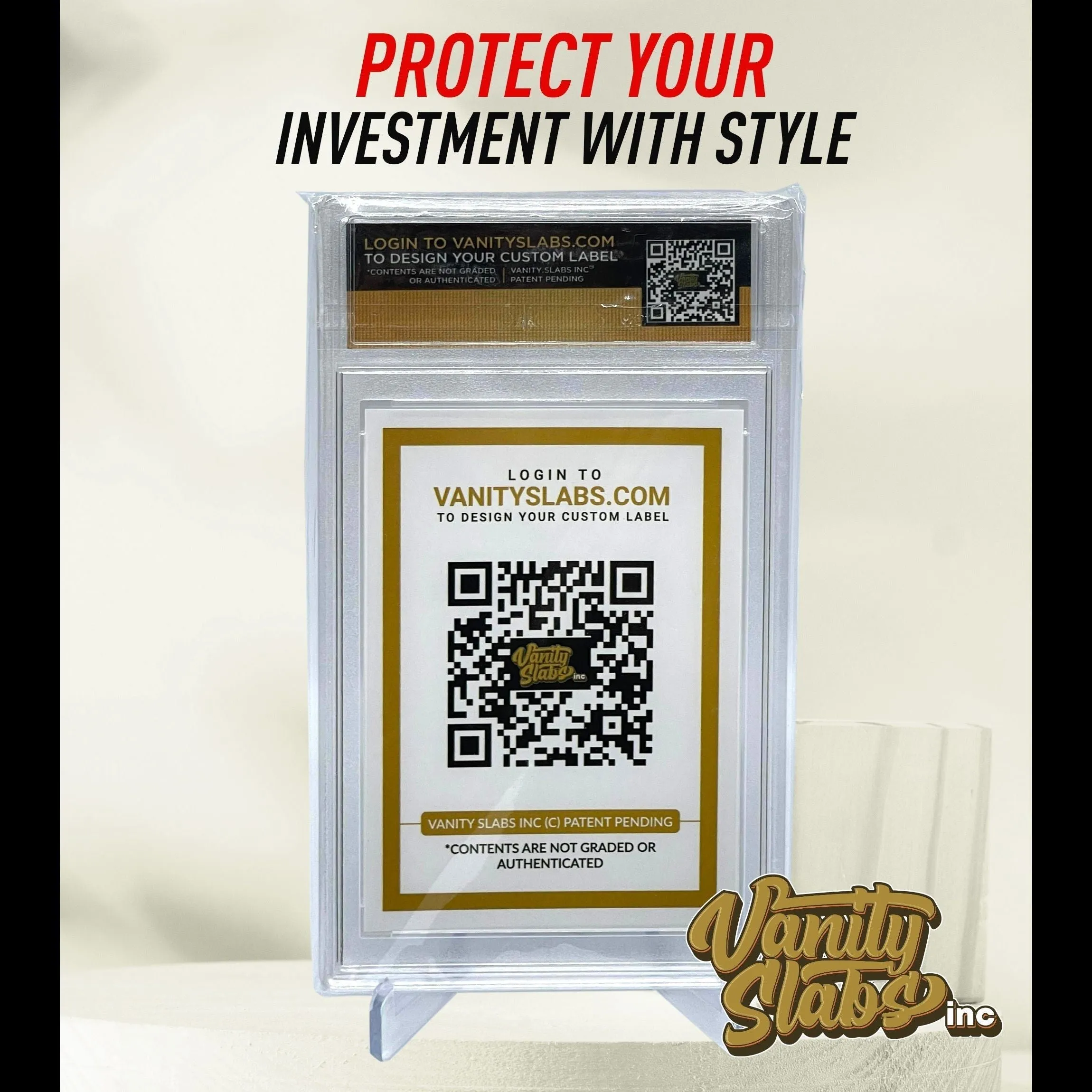 Vanity Slabs Holder 35pt Thickness for Standard Size Trading Cards Plastic Case