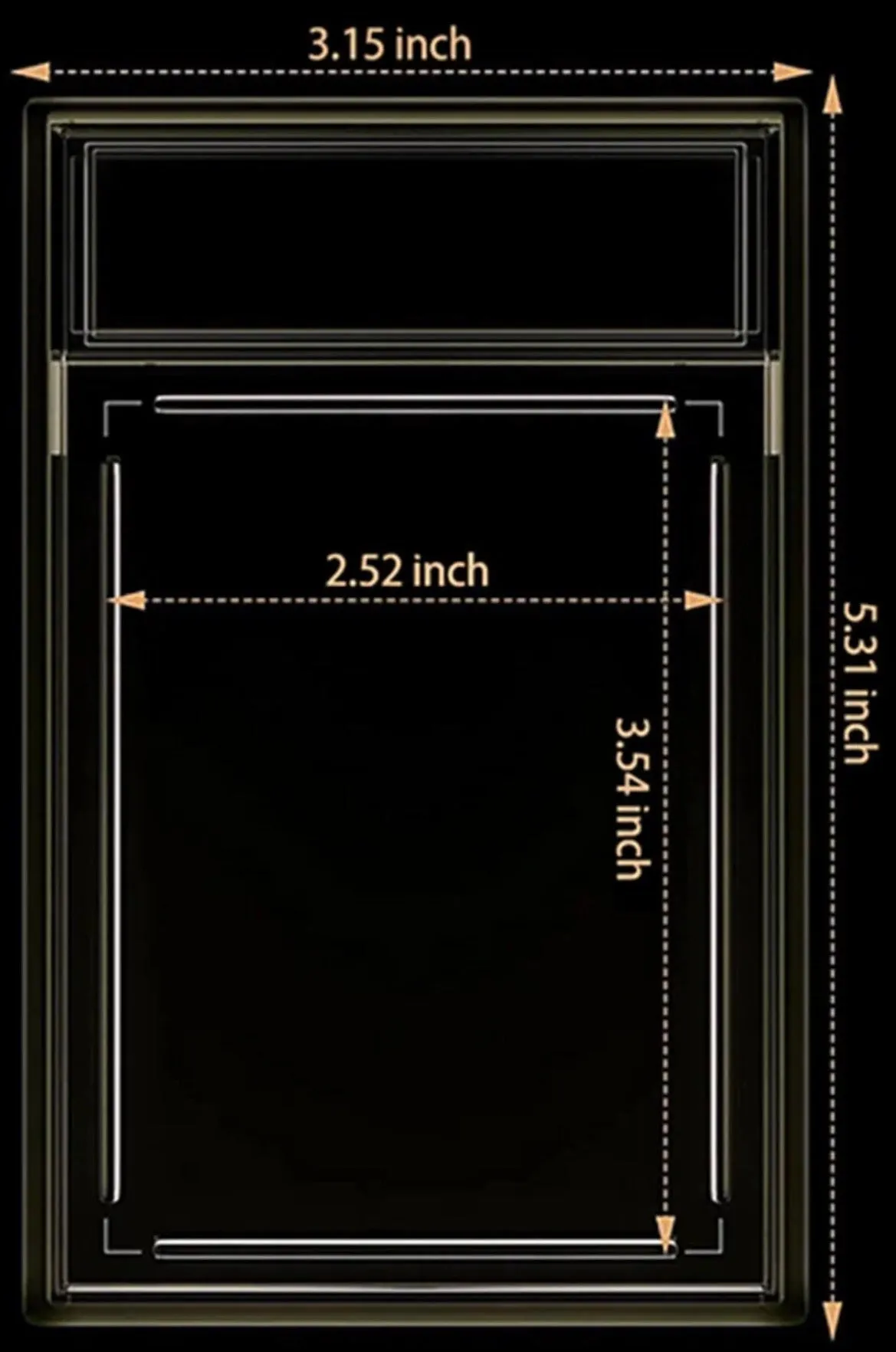 Vanity Slabs Holder for RPA Cards 130pt Thickness Empty Slab for Thick Trading Cards
