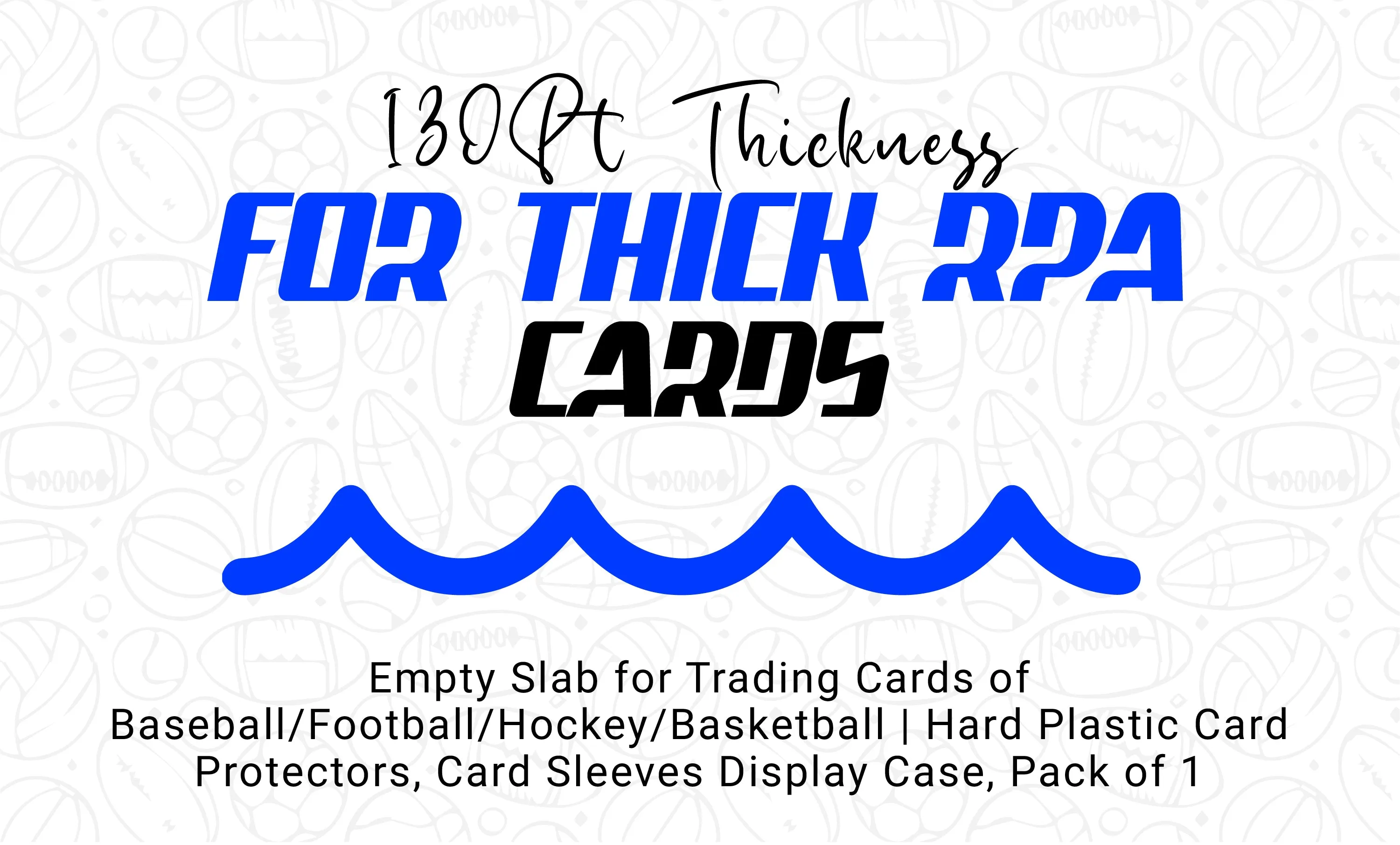 Vanity Slabs Holder for RPA Cards 130pt Thickness Empty Slab for Thick Trading Cards