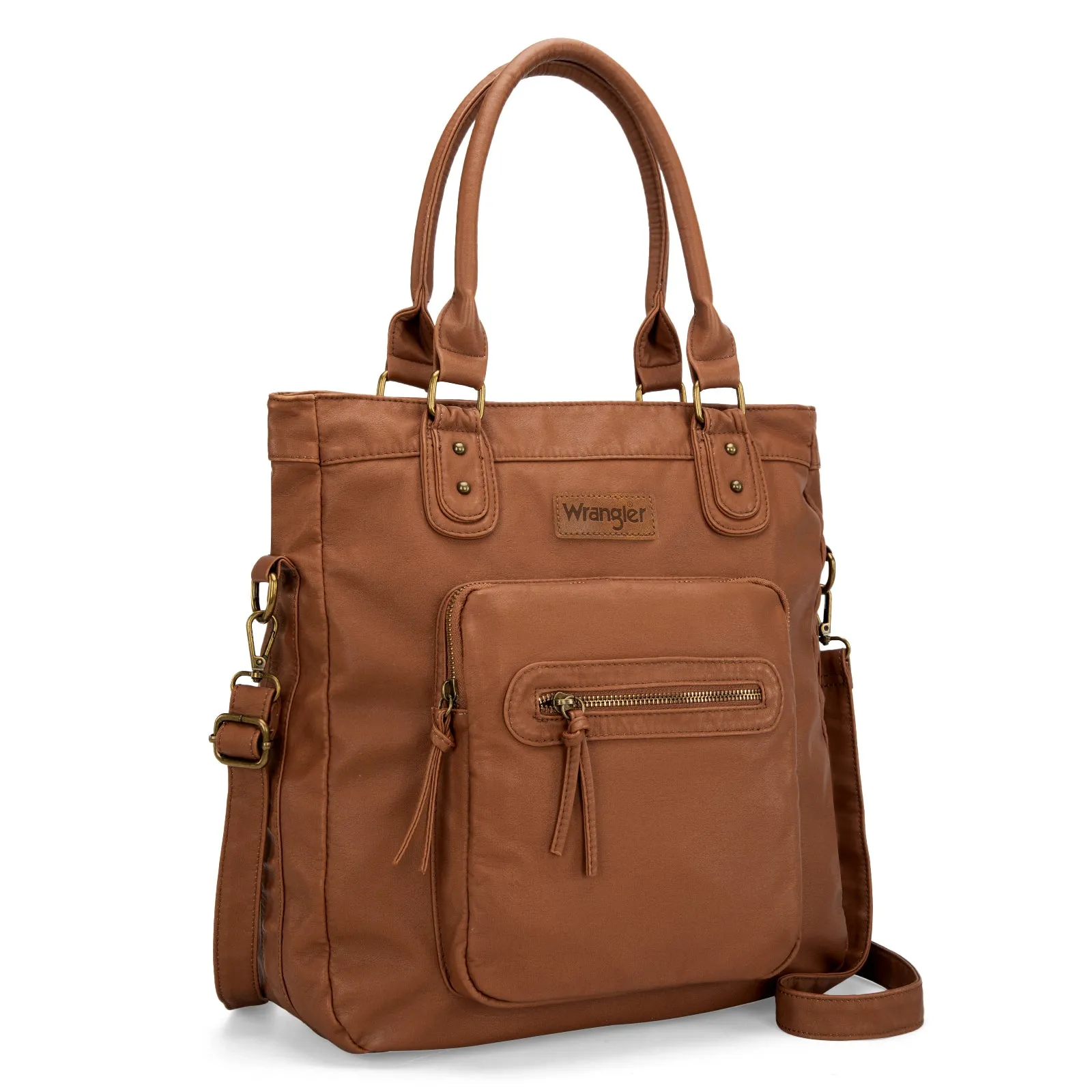 WG165-1110 Wrangler Slouchy Tote/Crossbody - Light Brown