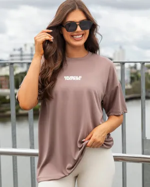 Womens Relaxed Training Tee - Cinnamon