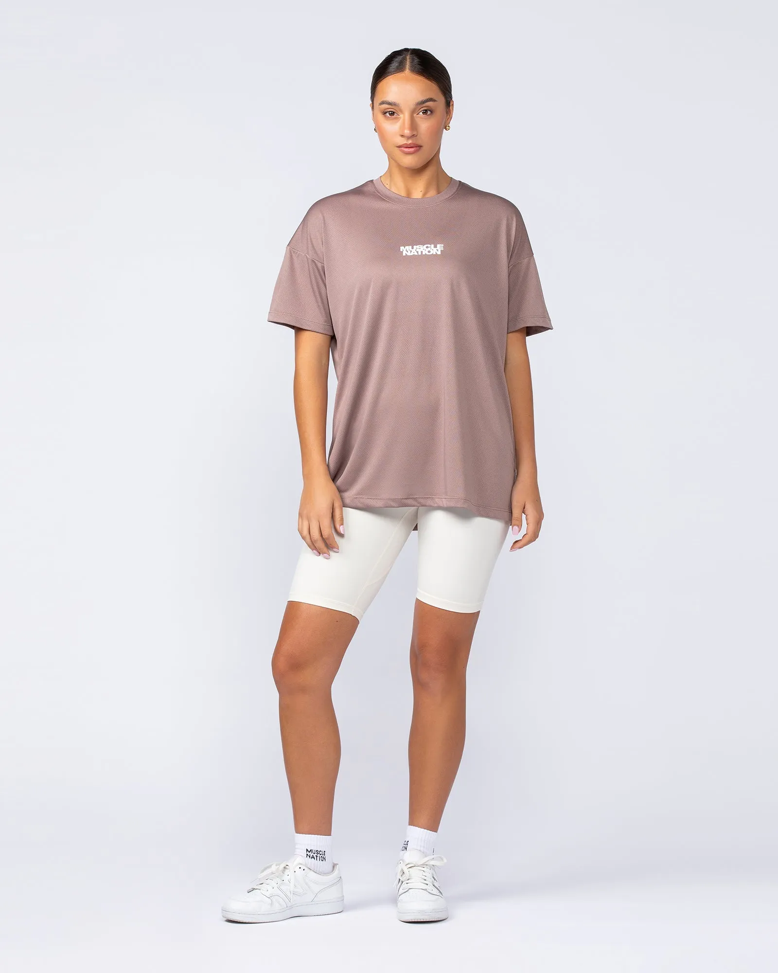 Womens Relaxed Training Tee - Cinnamon