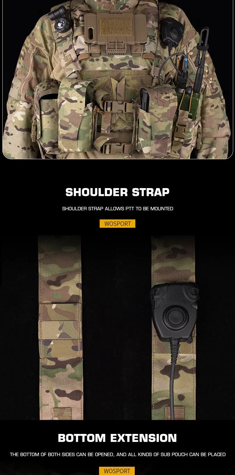 WST Split Tactical Chest Rig Alpha - Coyote