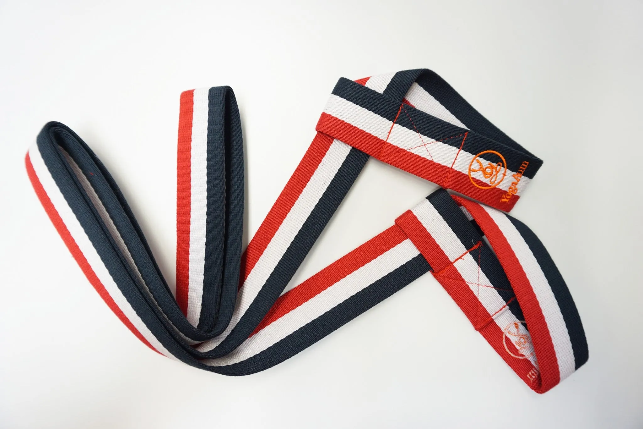 YogaAum Aum Mat Sling - Red/White/Dark Blue